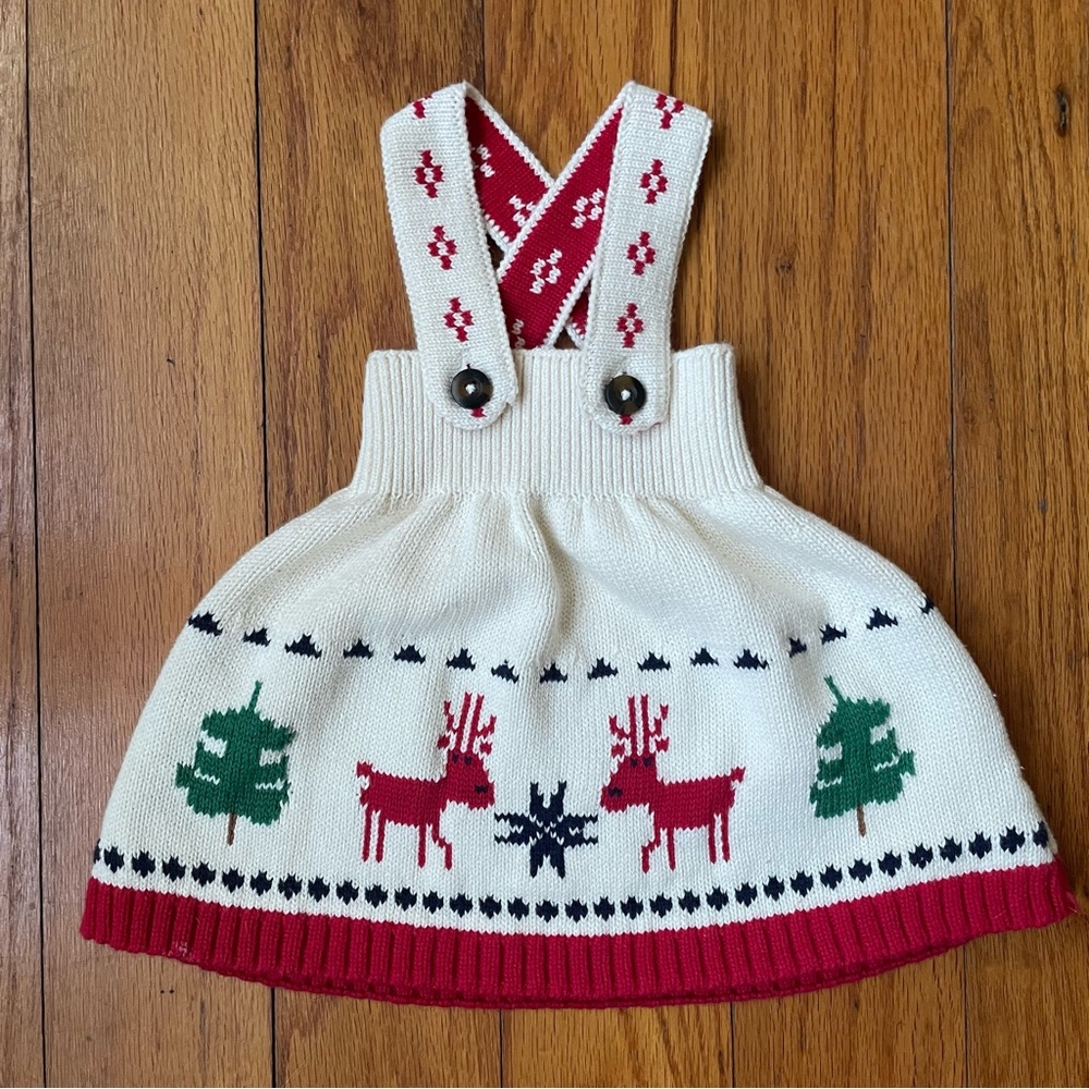 Hanna Anderson Holiday Sweater Dress Baby Girl